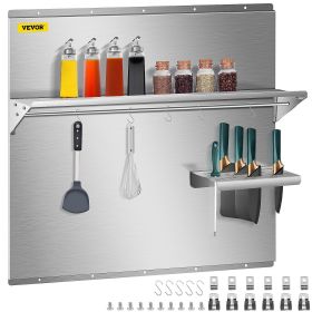 VEVOR Range Backsplash with Shelf 36 x 30.7 Inch Range Hood Wall Shield