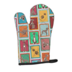 Lots of Fawn Italian Greyhound Oven Mitt Heat Resistant Thick Oven Mitt for Hot Pans and Oven, Kitchen Mitt Protect Hands, Cooking Baking Glove