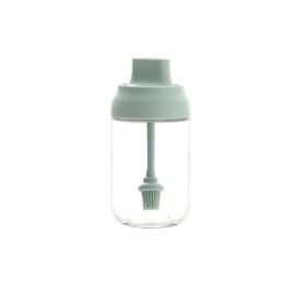 1pc Seasoning Box; Spice Jar; Salt Sugar Glass Condiment Pot; Transparent Storage Container With Spoon; Olive Oil Bottle With Brush; Sealed Again (Items: 250ml With Brush 1)