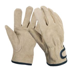 Heat/Fire Resistant Mittens Outdoor Warm Gloves for BBQ Oven Fireplace (Color: khaki, Type: Gloves)