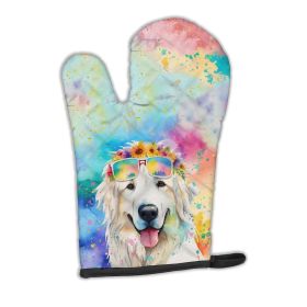 Great Pyrenees Hippie Dawg Oven Mitt Heat Resistant Thick Oven Mitt for Hot Pans and Oven, Kitchen Mitt Protect Hands, Cooking Baking Glove (Default: Default)