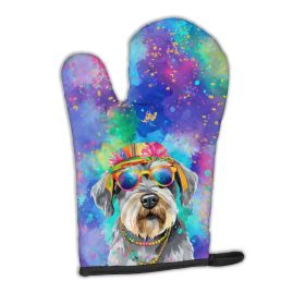 Schnauzer Hippie Dawg Oven Mitt Heat Resistant Thick Oven Mitt for Hot Pans and Oven, Kitchen Mitt Protect Hands, Cooking Baking Glove (Default: Default)