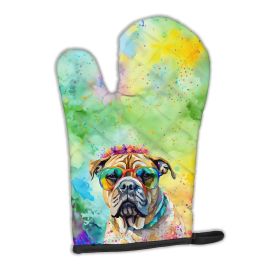 Bullmastiff Hippie Dawg Oven Mitt Heat Resistant Thick Oven Mitt for Hot Pans and Oven, Kitchen Mitt Protect Hands, Cooking Baking Glove (Default: Default)