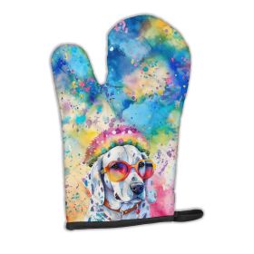 Dalmatian Hippie Dawg Oven Mitt Heat Resistant Thick Oven Mitt for Hot Pans and Oven, Kitchen Mitt Protect Hands, Cooking Baking Glove (Default: Default)